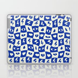 Heartbreak checker pattern # blue Laptop Skin