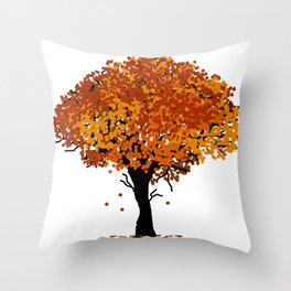 Autumn Tree Throw Pillow