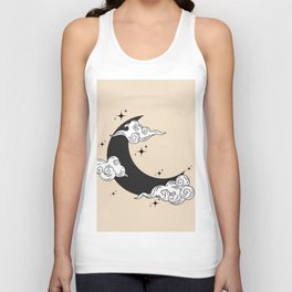 Moon and Clouds Unisex Tank Top