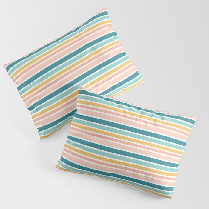 Summer Vibes Colorful Stripes Pillow Sham