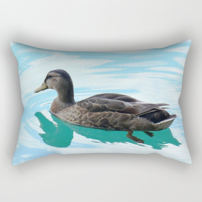 duck and lake Rectangular Pillow