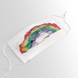 Rainbow Love collage Face Mask