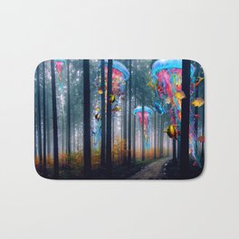 Forest of Super Electric Jellyfish Worlds Bath Mat | Tropical, Photo, Sci-Fi, Path, Woods, Worlds, Forest, Weird, Fish, Kids 