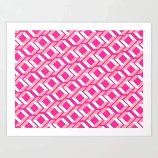 Pink Pattern Art Print