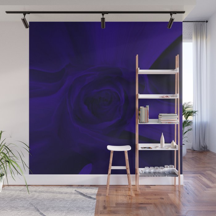 Rose Liquid Dark Purple Wall Mural By Gxp Design