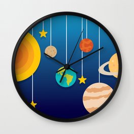 Science Class Diorama of the Solar System Wall Clock
