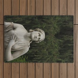Greek Statue Marble Statue Forest Scene Outdoor Rug