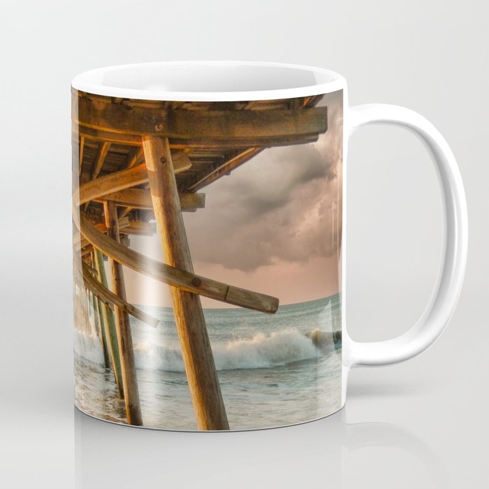 Sunrise at Bogue Inlet Pier Coffee Mug