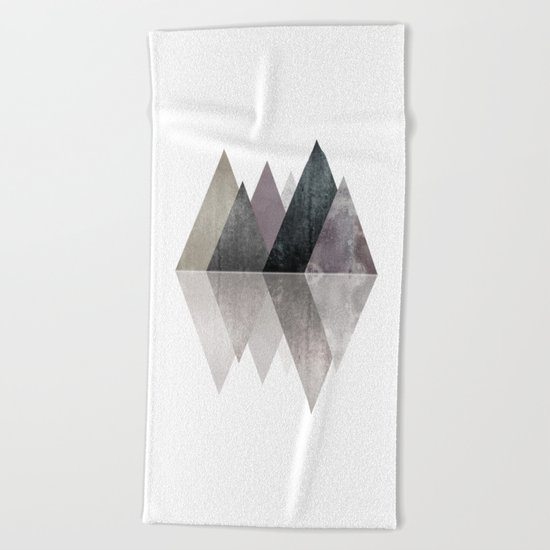 Modern Scandinavian Mountain Beach Towel