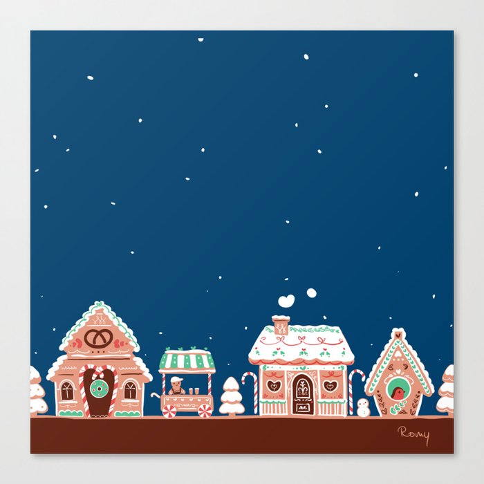 Gingerbread town Canvas Print