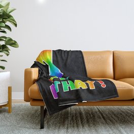 [ Thumbnail: HAPPY 1ST BIRTHDAY - Multicolored Rainbow Spectrum Gradient Throw Blanket ]