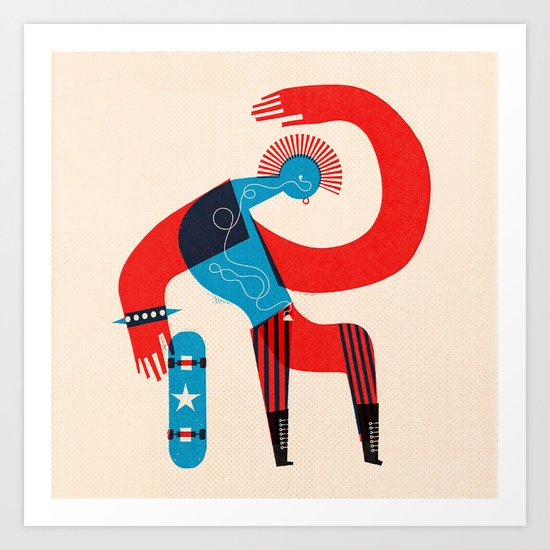 Skate or die Art Print