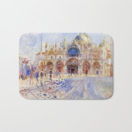Pierre Auguste Renoir - The Piazza San Marco, Venice Bath Mat | Painting, Piazza, Oil, Venice, Sanmarco, Renoir, Oiloncanvas 