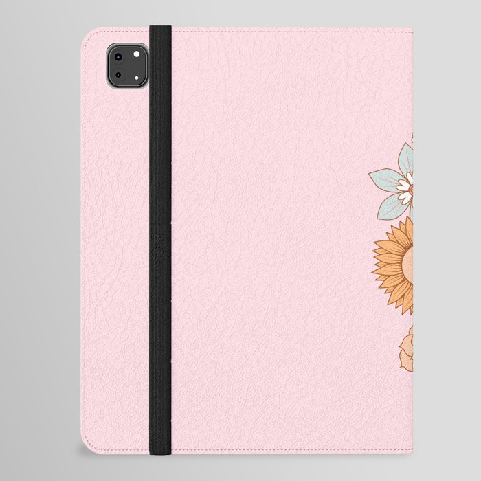 Floral Moon on Pink iPad Folio Case