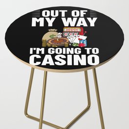 Casino Slot Machine Game Chips Card Player Side Table