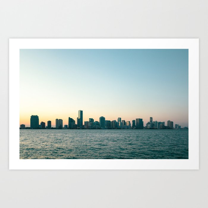 Miami Skyline Art Print by GF Fine Art Photography | Society6