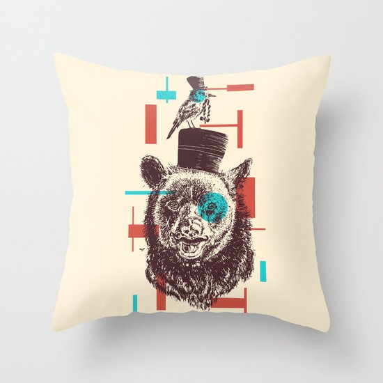 Beards Throw Pillow