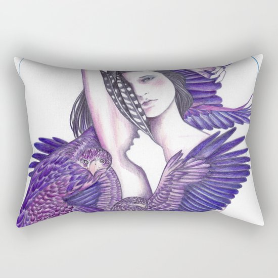 Eagle Woman Rectangular Pillow
