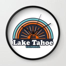 Lake Tahoe California Rainbow Wall Clock