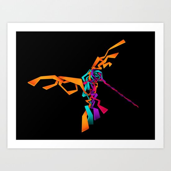 huitzilin tlahuilli - colibri - hummingbird Art Print