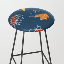 Seamless pattern with autumn leaves Bar Stool