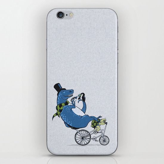 Tandem T-Rex Tastes Tea with Tucan, as Turtle Toils iPhone & iPod Skin