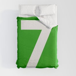Number 7 (White & Green) Duvet Cover