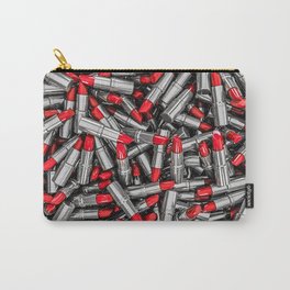 Lipstick chrome / 3D render of red chrome lipsticks Carry-All Pouch