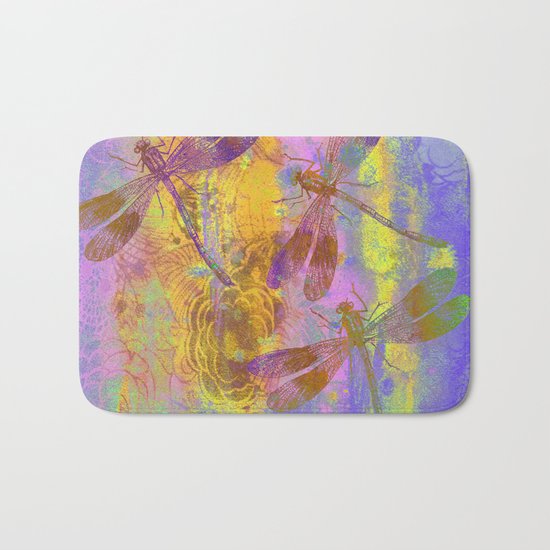 A Dragonflies QH Bath Mat