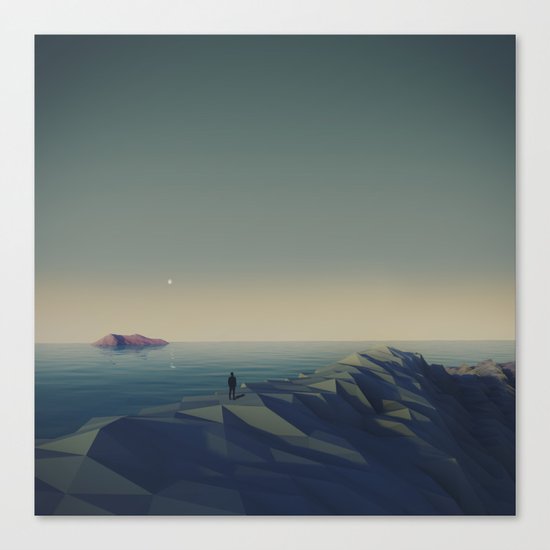 Trapped in low-poly Canvas Print