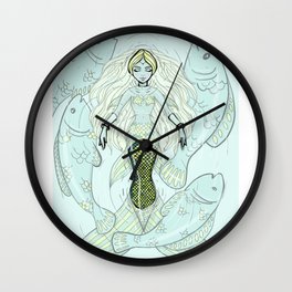 Fantasy Mermaid Wall Clock