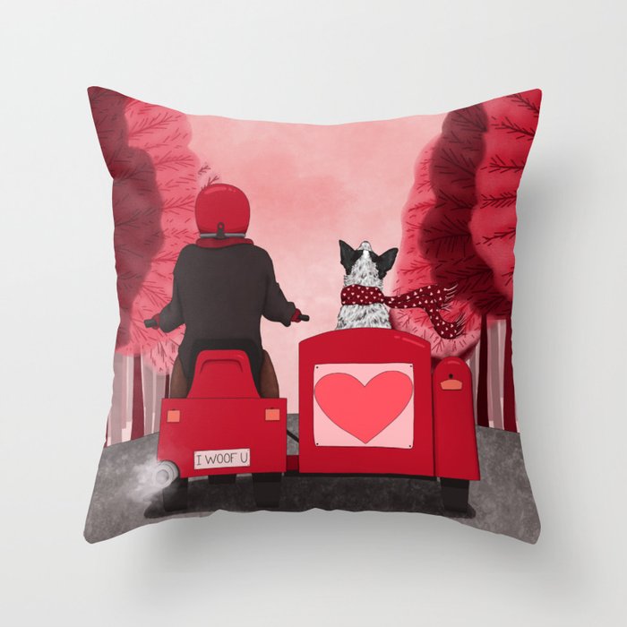 Love Sidecar (Artwork by AK) Throw Pillow