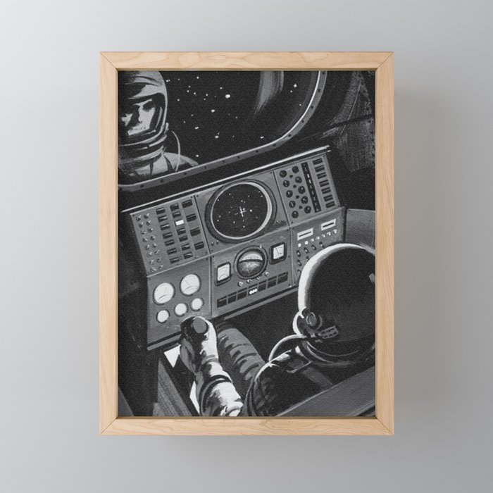 Spacemen Retro, Art Prints Framed Mini Art Print