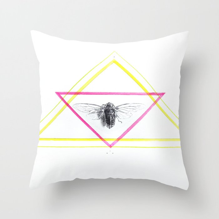 Cicada Throw Pillow
