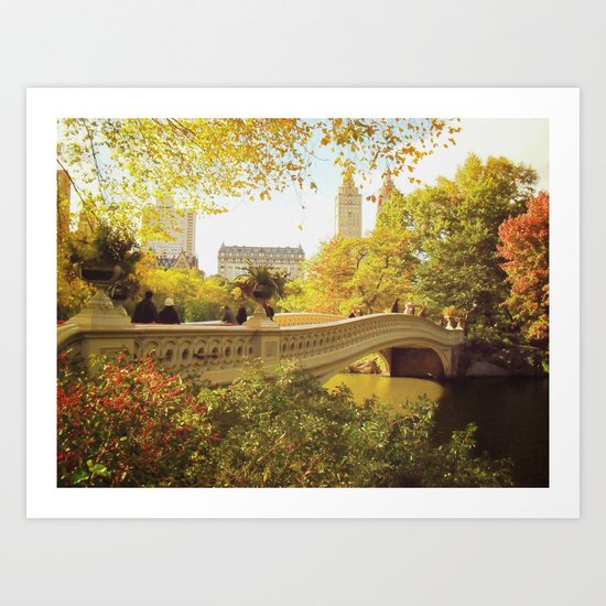 New York City Fall Foliage Art Print