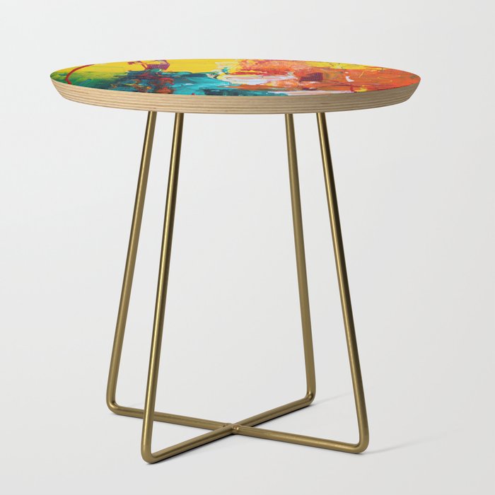 Mid Century Colorful Abstract Side Table