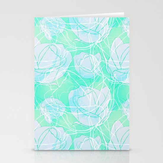 Blue roses Stationery Cards