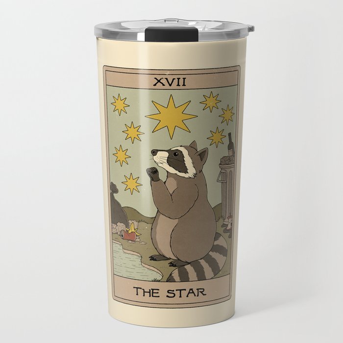 The Star - Raccoons Tarot Travel Mug