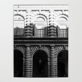 Florence Arches in B+W  |  Travel Photography Poster