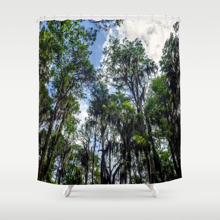 Swamp Trees with Moss Shower Curtain