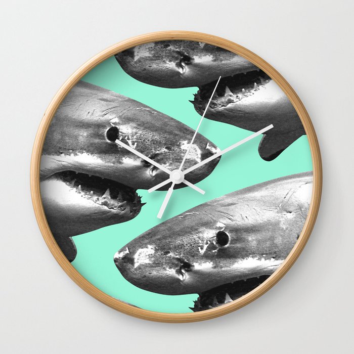 Shark pattern Wall Clock