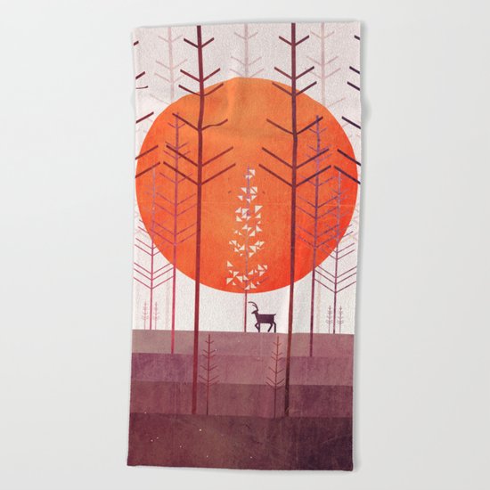 Silent Forest Beach Towel