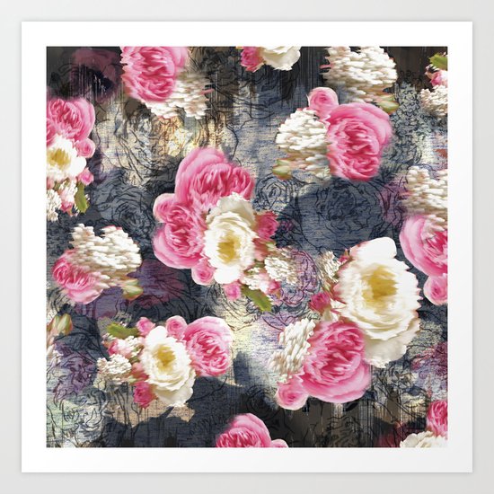 Blurry Floral Art Print