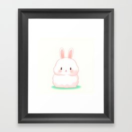 Cute fluffy bunny Framed Art Print