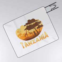 Tanzania  TShirt Africa Safari Shirt Wild Bush Jungle Gift Idea  Picnic Blanket