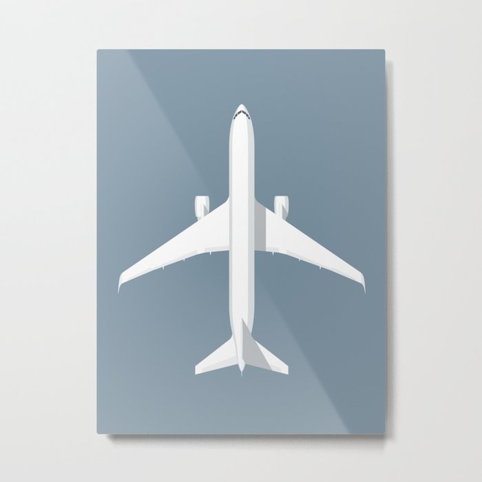 767 Passenger Jet Aircraft - Slate Metal Print