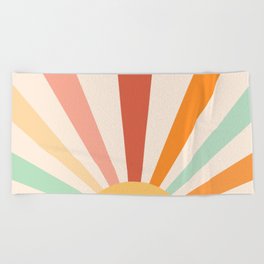 Boho Sun Colorful Beach Towel