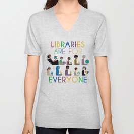 Rainbow Libraries Are For Everyone V Neck T Shirt