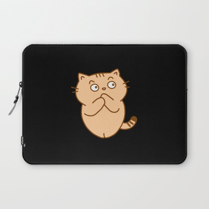 Shush  Kitty Brown Kitten Is A Quiet Cat Laptop Sleeve