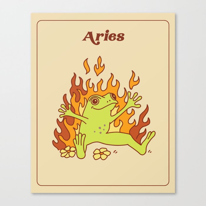 Aries Frog Canvas Print